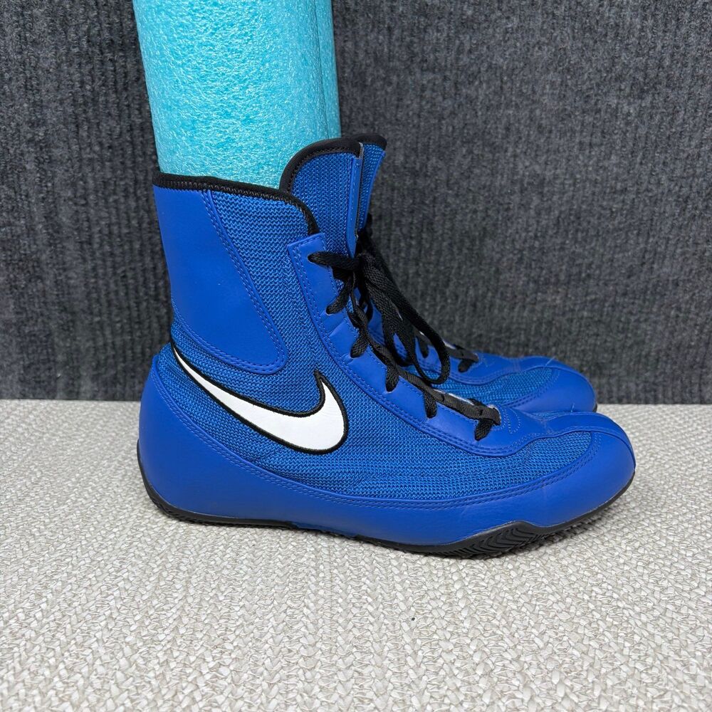 Nike Machomai 2 Mid Boxing Shoes Olympic Royal Blue Black Mens Size 7 321819-410